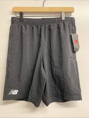New Balance Charcoal Gray Men's Athletic Shorts with Logo